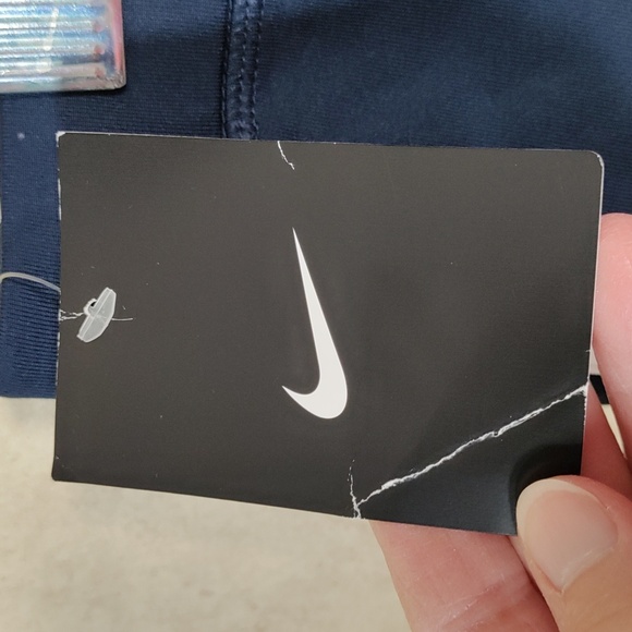 12552 Nike Women's navy Dri Fit knit Running shorts L NWT - Picture 13 of 13